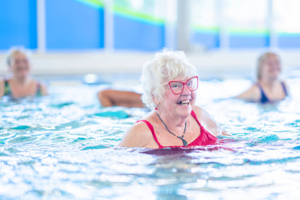 istock Senior Women's Aqua Fitness Class 1429492693