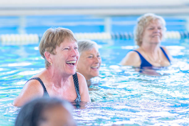 istock Senior Women's Aqua Fitness Class 1429492746