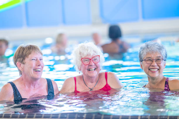 istock Senior Woman in a Pool 1429492801