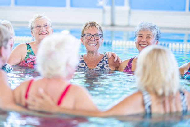 istock Seniors Aqua Fitness Class 1429492803