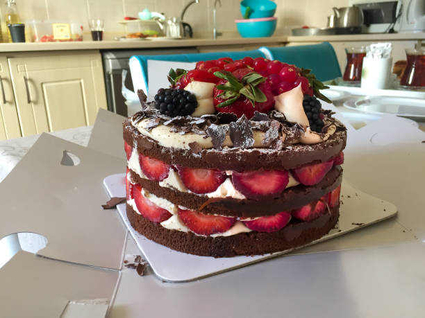 Strawberry birthday cake
