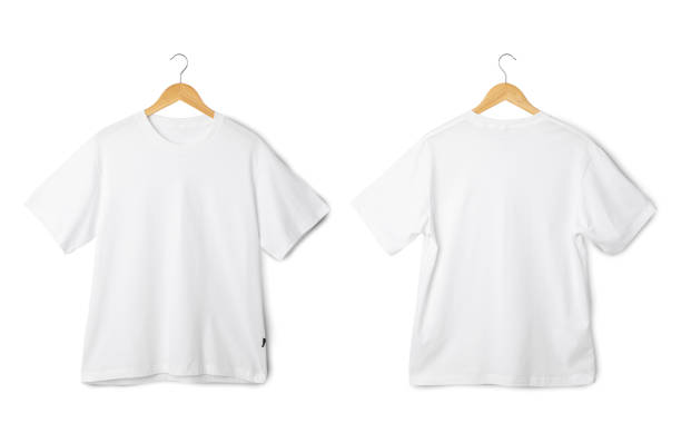 White Oversize T shirt mockup hanging, Realistic t-shirt