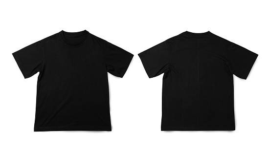 Black Oversize T Shirt Mockup Realistic Tshirt Stock Photo - Download ...
