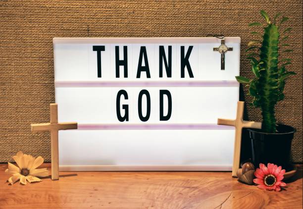 istock Thank God Modern Lightbox Sign Inspired by Church Billboard 1429540797
