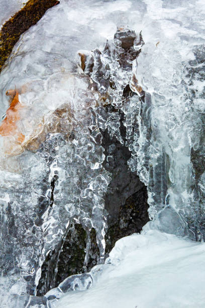 istock Patterns in an icy brook at Goodwin State Forest, Connecticut. 1429544898