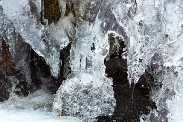 istock Patterns in an icy brook at Goodwin State Forest, Connecticut. 1429545940