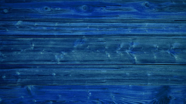istock Abstract grunge rustic old dark blue painted colored wooden board wall table floor texture - wood background top view 1429550529
