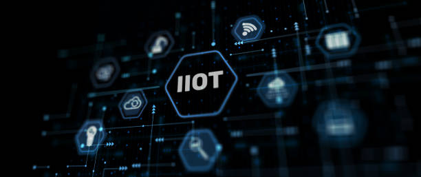 IIOT industrial internet of things concept. Technology and Business stock photo