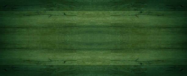 istock Abstract grunge rustic old dark green painted colored wooden board wall table floor texture - wood background top view 1429553482
