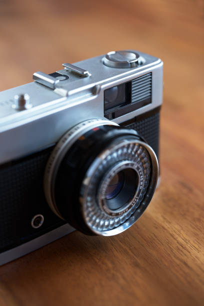 istock retro film camera placed on wooden table 1429557032