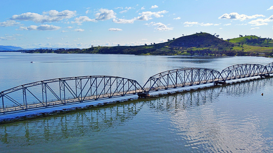 The Bethanga or BellBridge Bridge is a steel truss road bridge that carries the Riverina Highway across Lake Hume, an artificial lake on the Murray River in Australia.