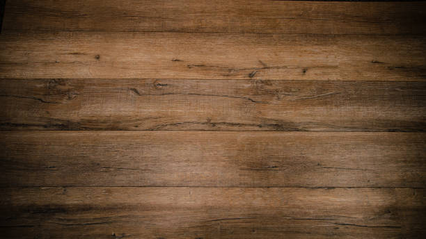 istock Old brown rustic weathred dark grunge wooden timber table wall floor board texture - wood background banner top view 1429559238