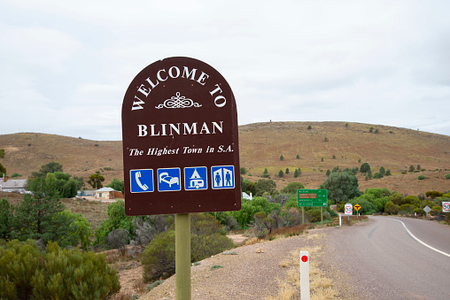 Town of Blinman Welcome Sign - Australia