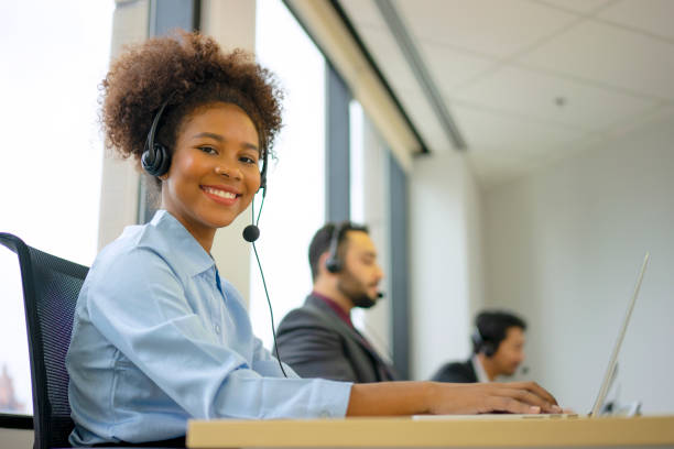istock Employee is working as call center. 1429560881