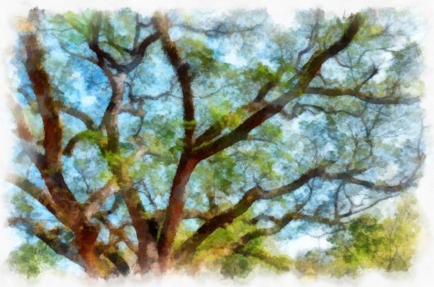 istock Ancient architecture of northern thailand watercolor style illustration impressionist painting. 1429566324
