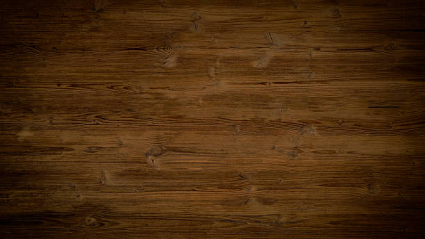 istock Old brown rustic weathred dark grunge wooden timber table wall floor board texture - wood background banner top view 1429567743