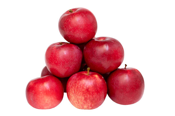 istock Juicy fresh apples isolated on white background 1429580617