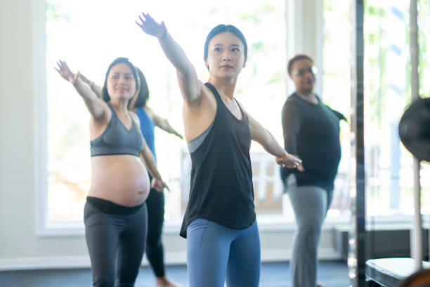 istock Women's Only Yoga Class 1429591657
