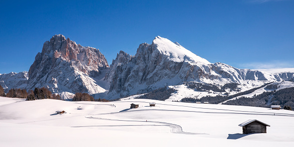 Seiser Alm, Winter, Dolomites, Langkofel, Alto Adige - Italy