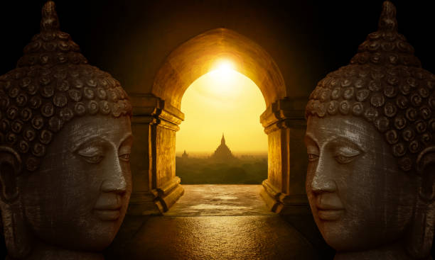 istock Buddha faces in the temple of Bagan 1429592724