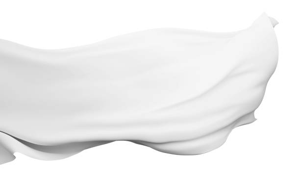 istock White cloth flying in the wind isolated on white background 3D render 1429594858