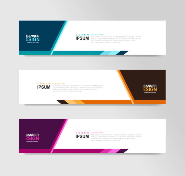 Vector Abstract Banner Vector Abstract Banner Design Web Template And Background header footer template stock illustrations