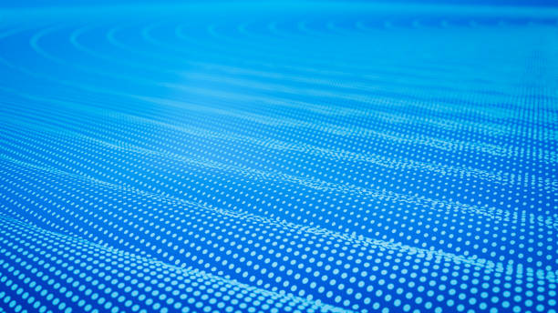 istock Digital landscape with dots and lines. Cyberspace grid. Background concept for your design. 3d rendering 1429603554
