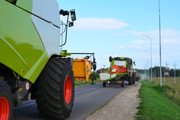 agriculture machine on the road