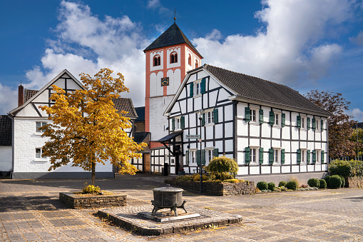 Historical center of village Odenthal, Bergisches Land, Germany