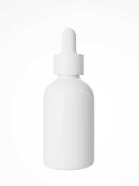 istock White glass cosmetic serum dropper bottle 3D render, care product packaging 1429609245