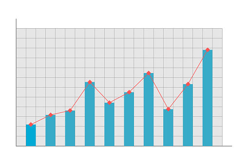 Bar Chart Grid Background Stock Illustration - Download Image Now - Bar ...