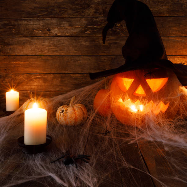 istock Festive mystical halloween pumpkins 1429611917