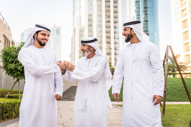 istock Group of businessmen in Dubai 1429621311
