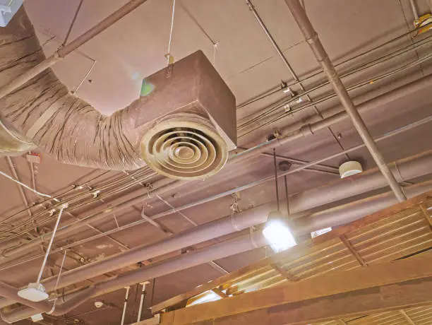 Photo of Low Angle View of Air Conditioning Piping System
