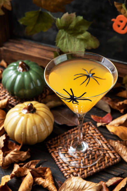 istock Halloween pumpkin orange cocktail. Festive drink 1429628471