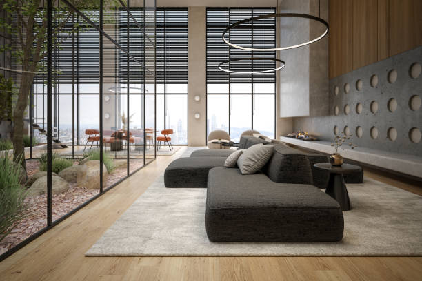 istock Modern style conceptual interior room 3d illustration 1429630561