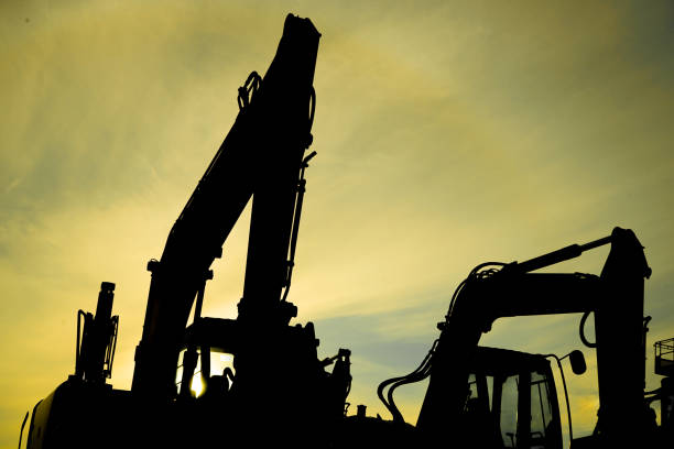 istock Image of heavy machine silhouette 1429631001