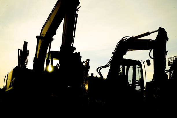 istock Image of heavy machine silhouette 1429631019