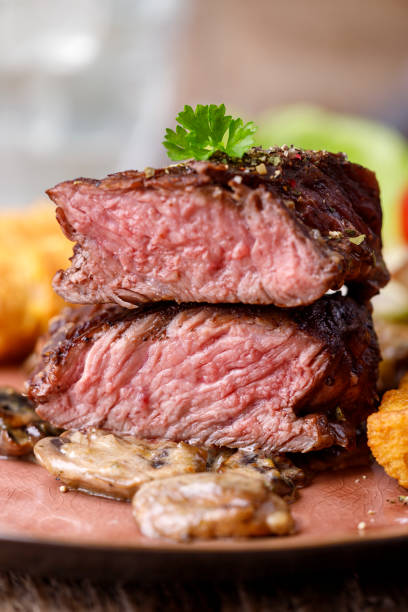 istock steak slices with croquettes 1429632573