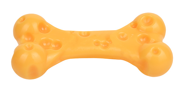 This is a dog bone pet toy made as hard cheese.