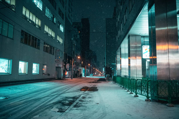 istock Hokkaido at night 1429634835