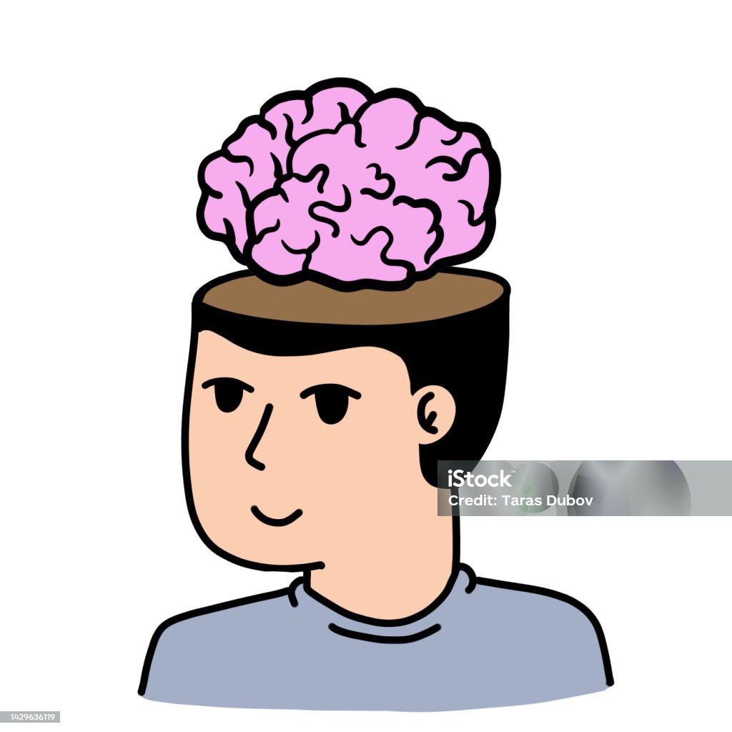 Empty Brain Learning Man With Open Mind Concept Of Knowledge And Learning Brain In Empty ...
