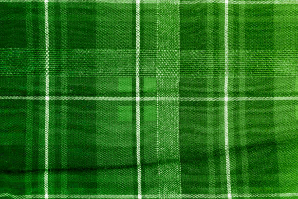 istock Green classic checkered table cloth fabric background texture. 1429636288