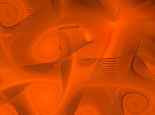 Abstract fractal patterns and shapes. Fractal spiral. Dynamic flowing natural forms.