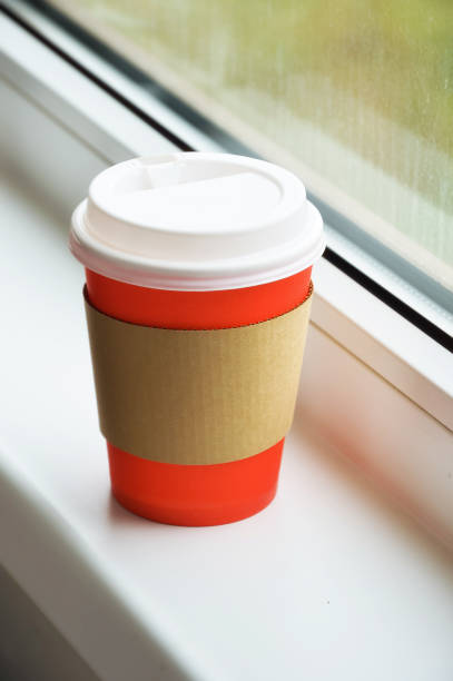 istock a glass for hot drinks, tea and coffee. background for the design. 1429641621