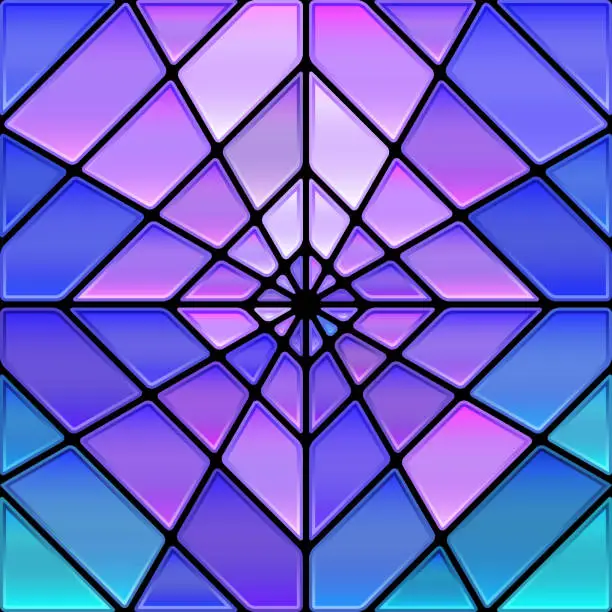 Vector illustration of abstract vector stained-glass mosaic background