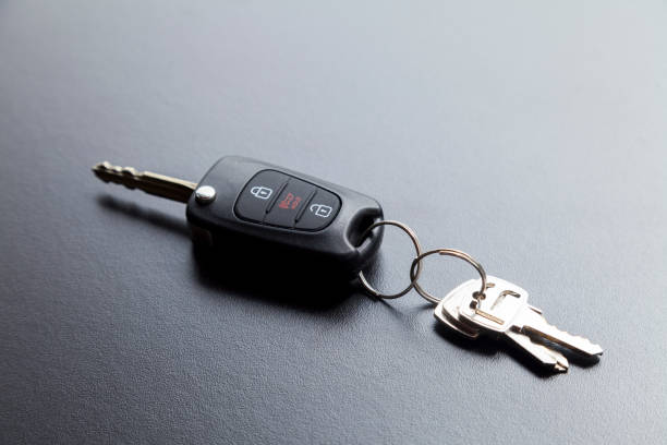 istock Car key on top of a black table with natural light 1429645740