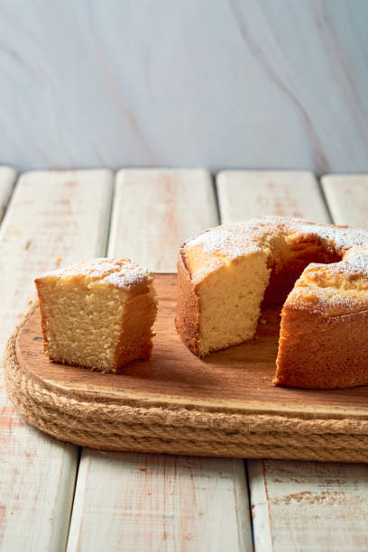 istock Traditional vanilla pound cake with orange extract, Bundt cake recipe 1429645751