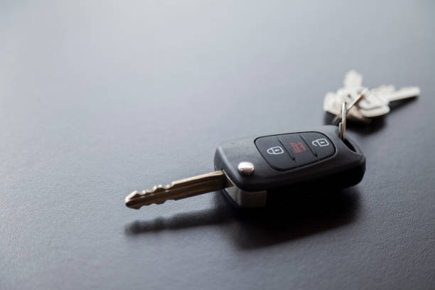 istock Car key on top of a black table with natural light 1429645977