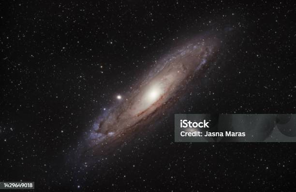 Andromeda Galaxy Aka M31 Stock Photo - Download Image Now - Spiral Galaxy, Astrophotography, Andromeda